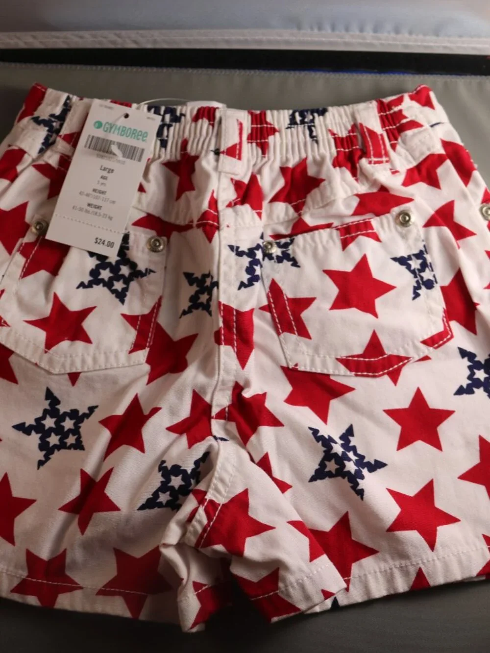 Gymboree Large 5-year patriotic stars shorts NWT adorable